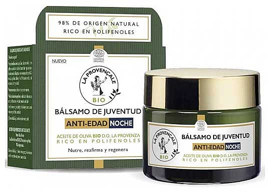 Омолоджувальний нічний крем для обличчя - La Provençale Bio Anti-aging Night Cream Organic Olive Oil — фото N1