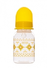 Парфумерія, косметика Пляшечка для годування із силіконовою соскою, 125 мл, 0+, жовта - Baby Team