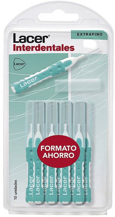Міжзубна щітка, бірюзова - Lacer Interdental Extrafino Recto Brush — фото N1