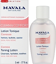 ПОДАРОК! Тонизирующий лосьон для деликатного ухода - Mavala Clean & Comfort Careless Toning Lotion (пробник) — фото N2