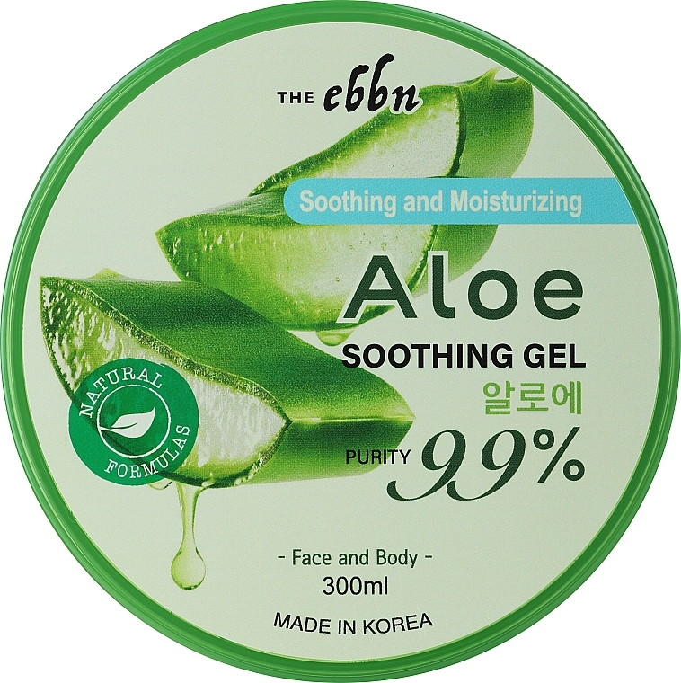 Успокаивающий гель с алоэ для лица и тела - The Ebbn Shooting & Moisture Aloe Sooting Gel 97% Purity — фото N1