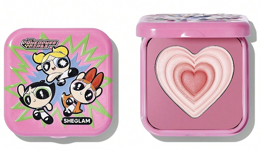 Мерехтливі рум'яна для обличчя - Sheglam x Powerpuff Girls Tough Love Shimmer Blush — фото N1