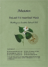 Тканевая маска для лица с экстрактом гуттуинии - JMsolution Releaf Fit Heartleaf Mask — фото N1