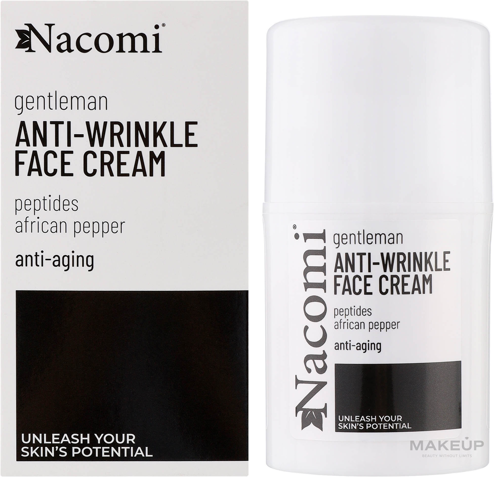 Крем для лица против морщин для мужчин - Nacomi Gentelman Anti-Wrinkle Face Cream For Men — фото 50ml