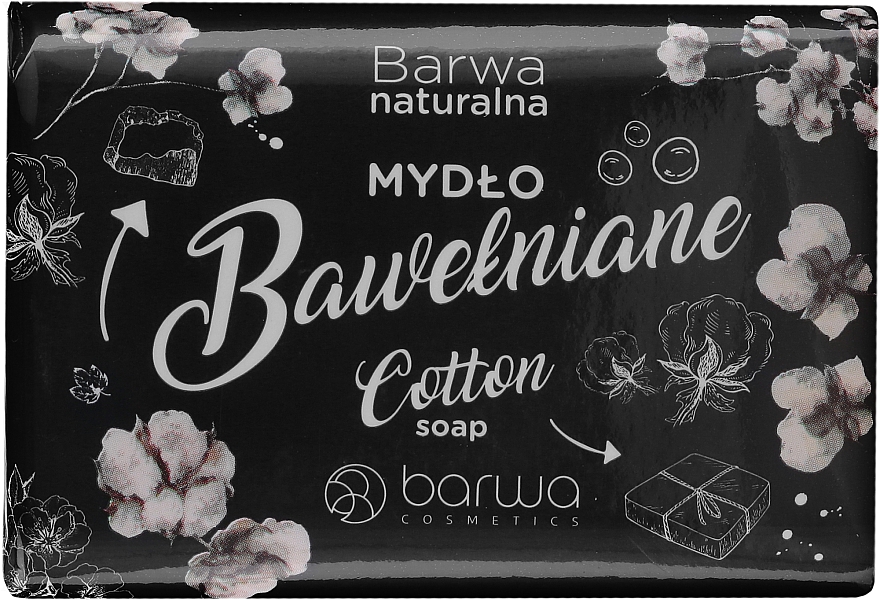 Мило з бавовняним маслом і протеїнами шовку - Barwa Natural Cotton Soap With Silk Protein