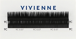 Парфумерія, косметика Накладні вії "Elite", чорні, 2 лінії (0,07, C, (9)) - Vivienne