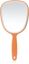Зеркало с ручкой 28х13 см, оранжевое - Titania — фото N1