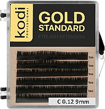 Парфумерія, косметика Накладні вії Gold Standart C 0.12 (6 рядів: 9 мм) - Kodi Professional