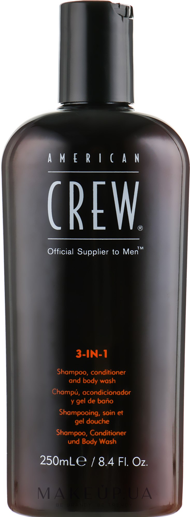 Засіб 3-в-1 по догляду за волоссям і тілом - American Crew Classic 3-in-1 Shampoo, Conditioner&Body Wash — фото 250ml