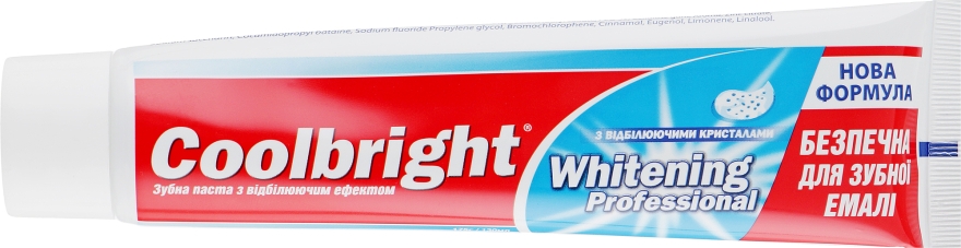 Набор с отбеливающими кристаллами, синий - Coolbright Whitening Professional Whiter Teeth In 15 Days (toothpaste/130ml + toothbrush/1pcs) — фото N2