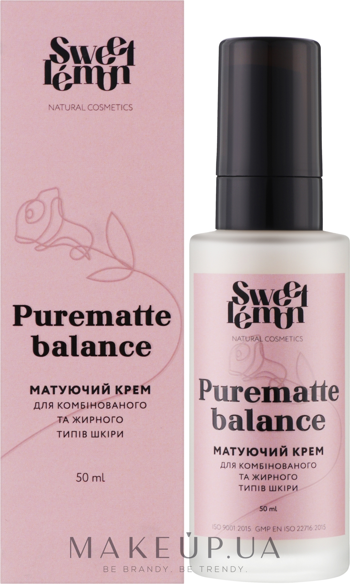 Матирующий крем "PureMatte Balance" для комбинированного и жирного типов кожи - Sweet Lemon Face Cream — фото 50ml