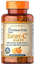 Дієтична добавка "Вітаміни C і D" - Puritan's Pride Ester-C Plus D3 — фото N1