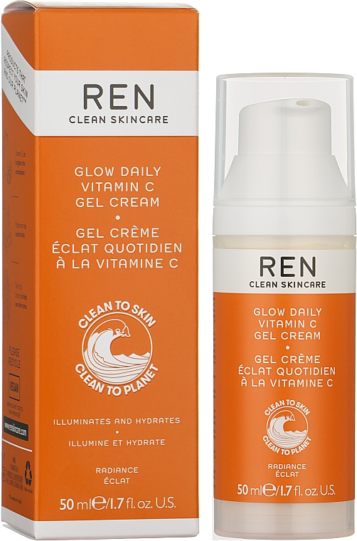 Зволожувальний гель-крем для обличчя - Ren Clean Skincare Glow Daily Vitamin C Gel Cream — фото N2
