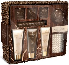 Духи, Парфюмерия, косметика Набор - Grace Cole The Luxury Bathing Vanilla & Fig Ultimate Relaxation (sh/gel/100ml + bath/f/100ml + b/lot/100ml + caviar/80g + bomb/3x25g + bomb/80g + sponge + masager)