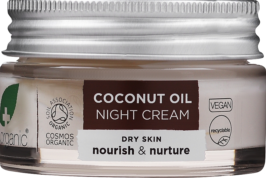 Ночной крем для лица с кокосовым маслом - Dr. Organic Virgin Coconut Oil Night Cream
