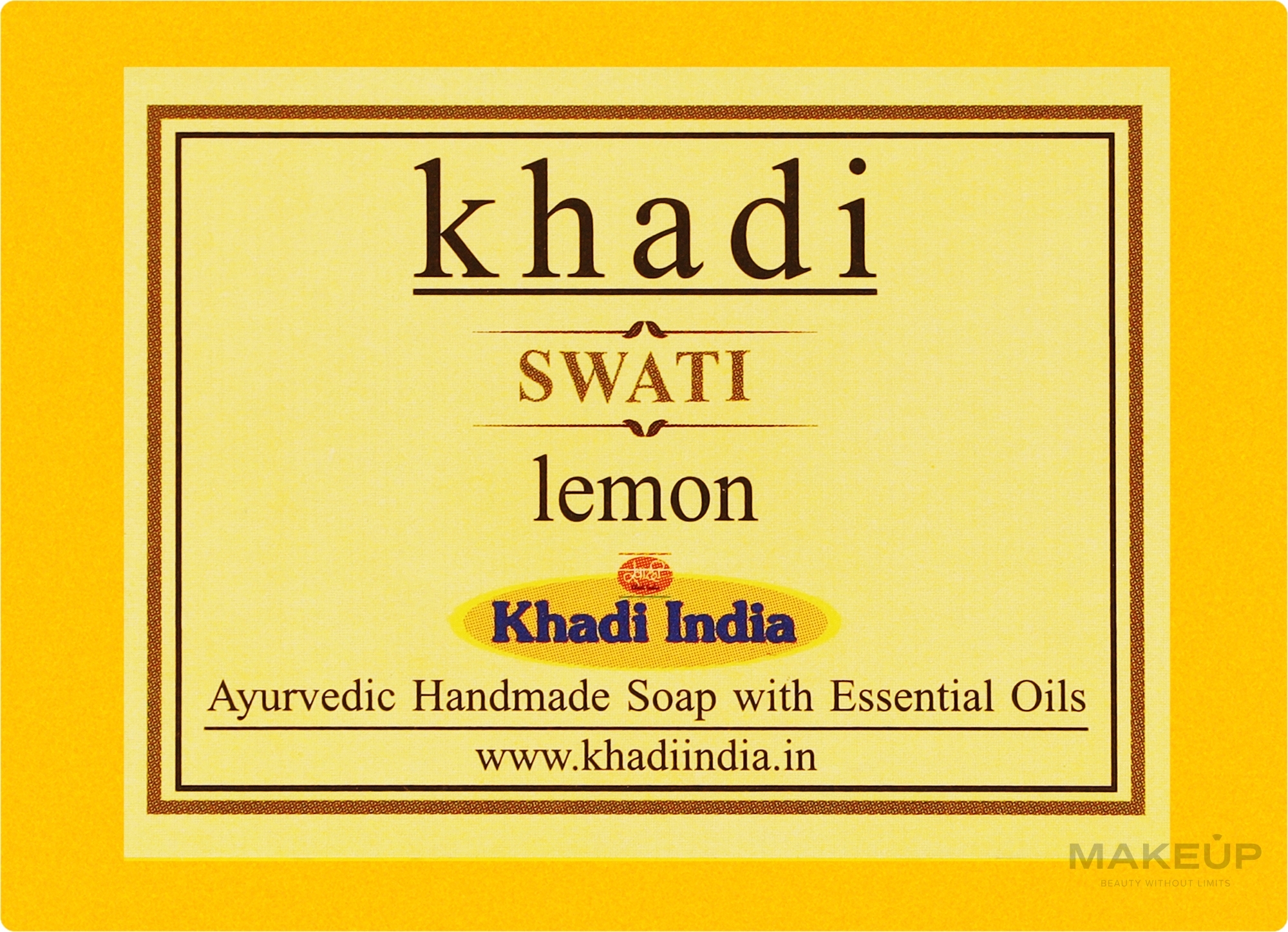 Мыло ручной работы "Лимон" - Khadi Swati Lemon Handmade Soap — фото 125g