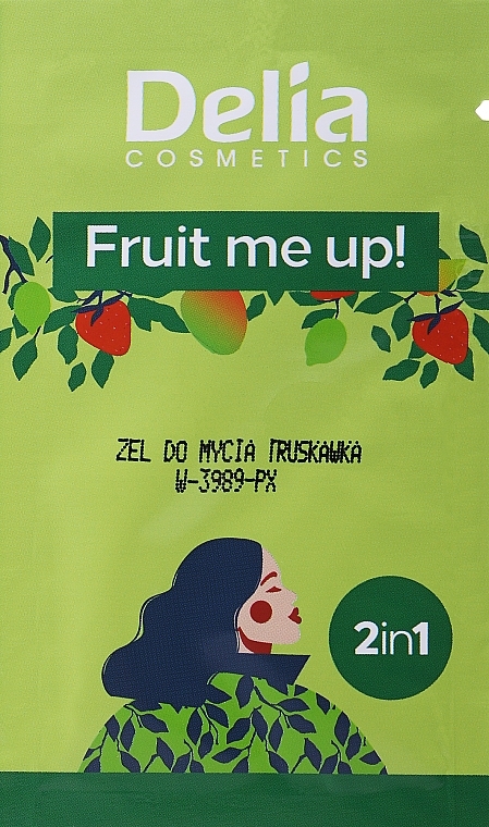 Гель для миття обличчя й тіла - Delia Fruit Me Up! Face & Body Cleansing Gel 2in1 Strawberry Scented (пробник) — фото N1