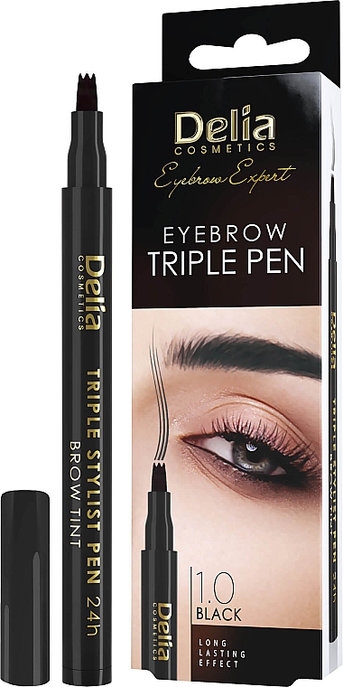 Маркер для брів - Delia Cosmetics Eyebrow Triple Pen — фото N1