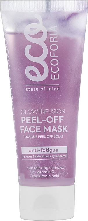 Маска для лица - Ecoforia Lavender Clouds Glow Indusion Peel-Off Face Mask — фото N1