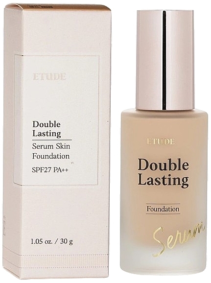 Тональная основа-сыворотка двойного действия - Etude Double Lasting Serum Skin Foundation SPF 27 — фото N1