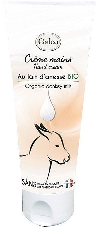 Крем для рук з ослиним молоком - Galeo Hand Cream Organic Donkey Milk — фото N1