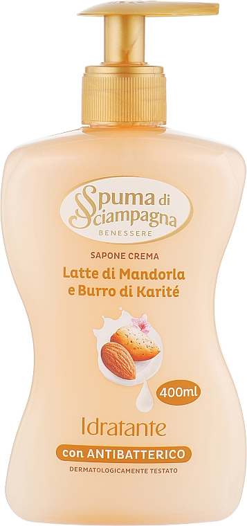 Рідке мило з мигдальним молоком і маслом каріте - Spuma di Sciampagna Liquid Soap — фото N1