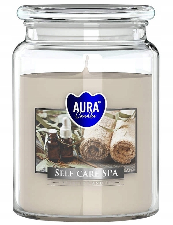 Ароматична свічка у банку "Spa догляд" - Bispol Aura Scented Candle Self Care Spa — фото N1