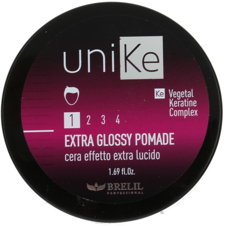 Помада для укладки и придания глянцевого блеска волосам - Brelil UniKe Extra Glossy Pomade