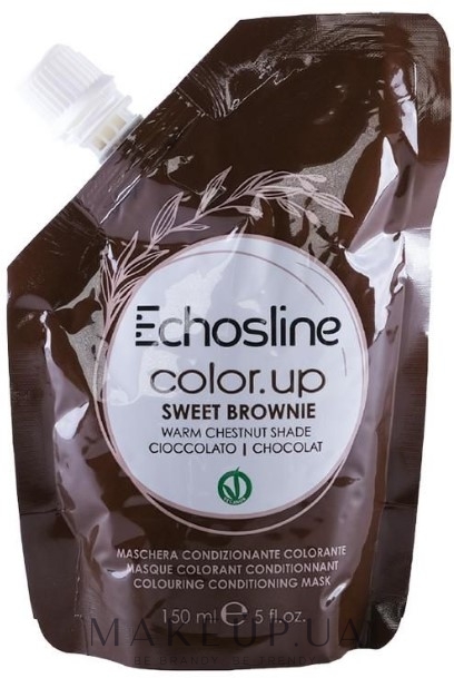 Тонувальна маска для волосся - Echosline Color Up Colouring Conditioning Mask — фото Brownie
