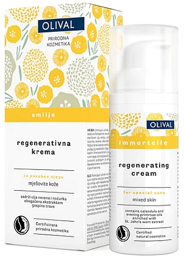 Регенерирующий крем для лица "Immortelle" - Olival Regenerating Cream — фото N1