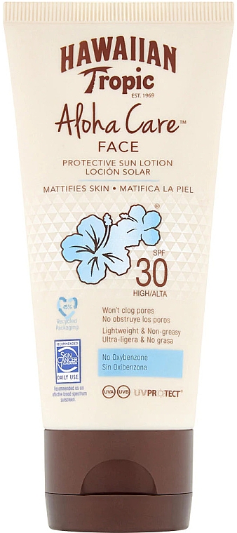 Сонцезахисний лосьйон для обличчя SPF30 - Hawaiian Tropic Aloha Care Protective Lotion SPF30 — фото N1