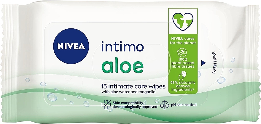 Влажные салфетки для интимной гигиены - NIVEA Intimo Aloe Water — фото N1