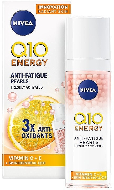 Енергетична сироватка для обличчя проти зморщок - NIVEA Q10 Energy Anti-Fatigue Pearls — фото N1