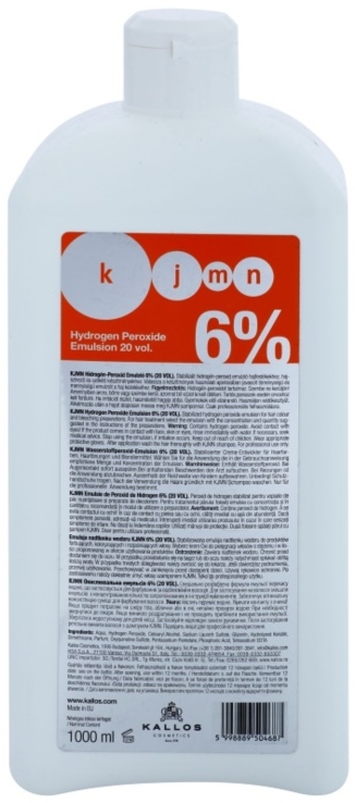 Окислювач для волосся 6% - Kallos Cosmetics Hydrogen Peroxide Emulsion — фото N1