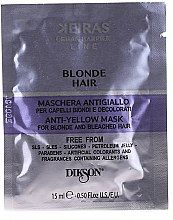 Духи, Парфюмерия, косметика Маска для обесцвеченных волос - Dikson Keiras Urban Barrier Line Blonde Hair Anti-Yellow Mask For Blonde And Bleached Hair (пробник)