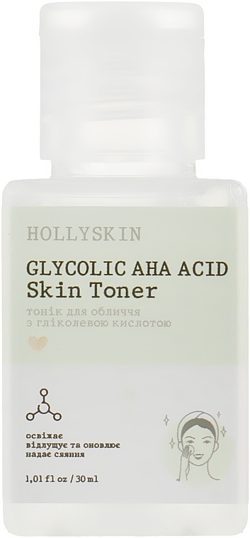 УЦЕНКА Тоник для лица с гликолевой кислотой - Hollyskin Glycolic AHA Acid Skin Toner * — фото N3