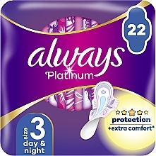 Гигиенические прокладки, размер 3, 22 шт - Always Platinum Protection +Extra Comfort Day&Night — фото N1