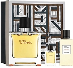 Духи, Парфюмерия, косметика Hermes Terre d'Hermes Parfum - Набор (edp/75ml + edp/5ml + sh/g/40ml)