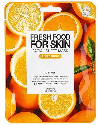 Тканевая маска для лица "Апельсин" - Superfood For Skin Facial Sheet Mask Orange Refreshing — фото N1