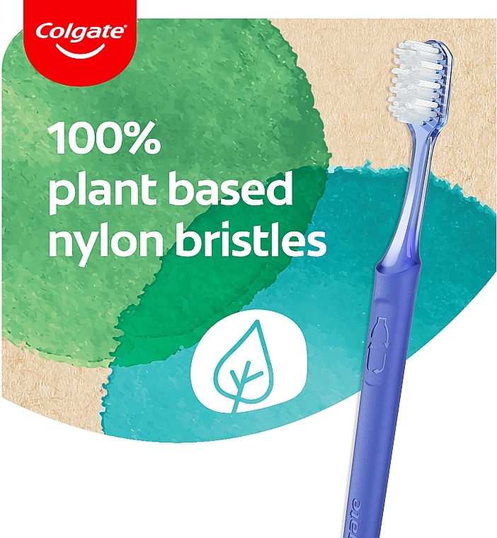 Зубна щітка Еко для глибокого чищення з переробленого пластику, блакитна - Colgate RecyClean — фото N7