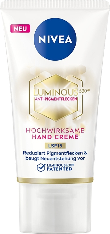 Крем для рук проти пігментних плям - NIVEA Luminous630 Advanced Hand Cream — фото N3
