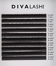 Ресницы для наращивания D 0.10 (7-8 мм), 10 линий, coffee - Divalashpro — фото N1