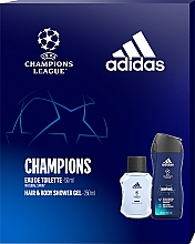 Духи, Парфюмерия, косметика Adidas UEFA Champions League Edition - Набор (edt/50ml + sh/gel/250ml)