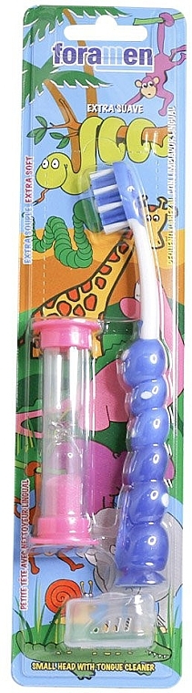Детская зубная щетка очень мягкая, фиолетовая - Foramen Children's Extra Soft Brush + Watch — фото N1