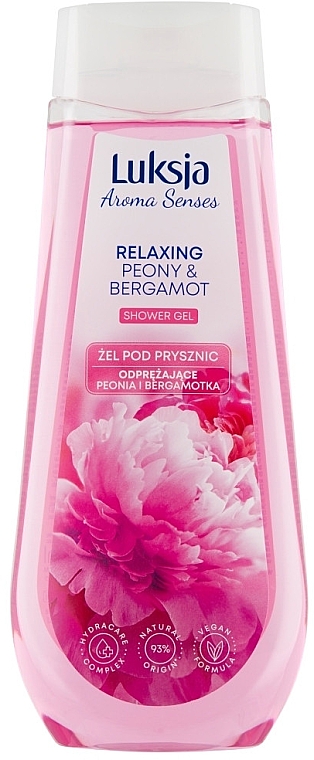 Гель для душу "Півонія і бергамот" - Luksja Aroma Senses Relaxing Peony & Bergamot Shower Gel — фото N1