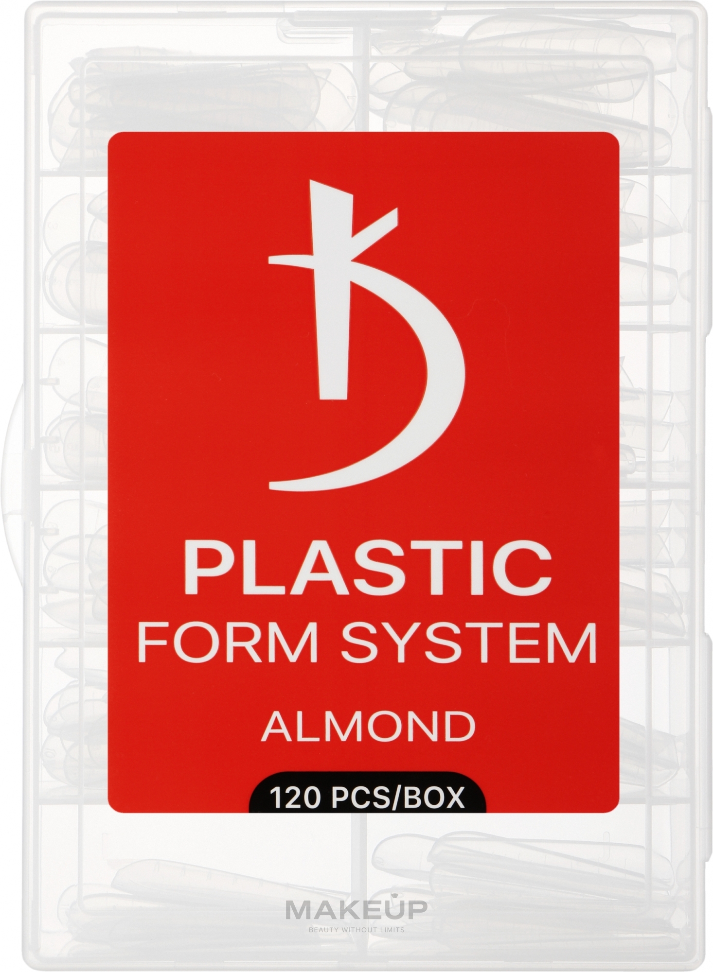 Верхние формы для моделирования ногтей (миндалевидная форма) - Kodi Professional Plastic Form System Almond — фото 120шт