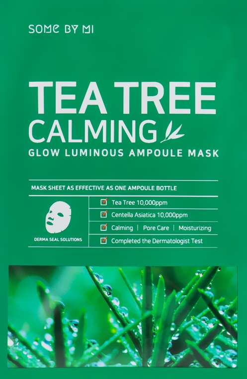 Успокаивающая маска с чайным деревом - Some By Mi Tea Tree Calming Glow Luminous Ampoule Mask — фото N2