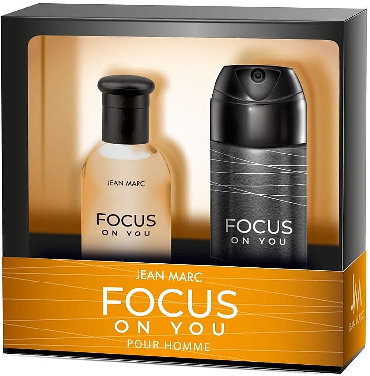 Набор - Jean Marc Focus On You (deo/150ml + edt/100ml) — фото N1