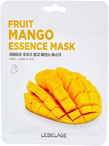 Тканинна маска для обличчя з екстрактом манго - Lebelage Fruit Mango Essence Mask — фото N1