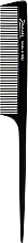 Гребінець з хвостиком, 21 см, чорний - Janeke Professional Long Tail Comb — фото N1